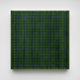 &raquo;Cadence I&laquo; 2022. Oil, acrylic and vinyl on linen, 151 x 151 x 10 cm.