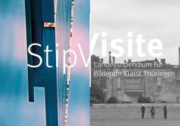 Poster for the exhibition series of the State Scholarship for Fine Arts Thuringia