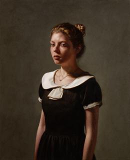 »Das falsche Kleid« 2022. Oil on canvas, 75 x 60 cm