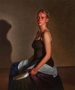 Hans Aichinger, Beides in Einem, 2026. Öl auf Leinwand, 120 cm x 100 cm