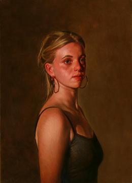 Hans Aichinger, dichte Nacht, 2026. Öl auf Leinwand, 70 cm x 50 cm