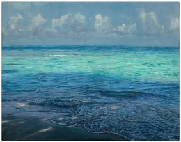 Clemens Tremmel, Die Welle (12), 2026. oil on aluminium, 70 cm x 90 cm x 5 cm