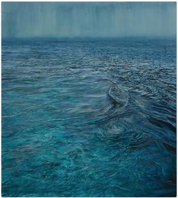Clemens Tremmel, Die Welle (13), 2026. oil on aluminium, 90 cm x 80 cm x 5 cm