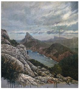 Clemens Tremmel, Formentor, 2026. oil on aluminium, 90 cm x 80 cm x 5 cm