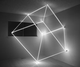 &raquo;Thought form (Cube)&laquo; 2011, Echtpigmentprint auf Faserpapier, 102 x 127 cm