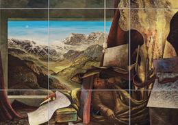 &raquo;Balmeregg&laquo; 2021 (9-teilig), &Ouml;l auf Leinwand, 220 x 220 cm