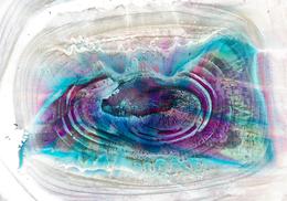 Wolfgang Ganter ohne Titel (Gravitational Waves) (Detail) 2015, Echtpigmentprint auf Holz unter Kunststoff, 100 x 178.5 cm