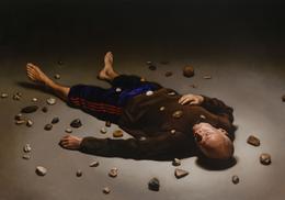 Hans Aichinger »Das Ritual« 2014, oil on canvas, 130 x 200 cm