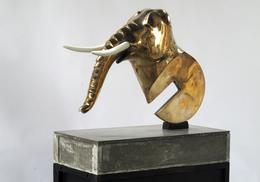 Andreas Grahl »Elefant« 2006, Bronze und Porzellan, 65 x 70 x 38 cm