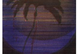 Claus Georg Stabe »Palm Blue Moon« 2016, Kugelschreiber auf Papier, 40 x 30 cm