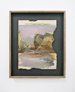 Clemens Tremmel »Wadi (24)« . Öl auf Papier . 26 x 20 cm