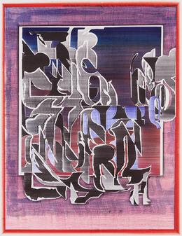 Claus Georg Stabe &raquo;Day of the Banner III&laquo; 2022, ballpoint pen on paper, 106,7 x 81,7 cm